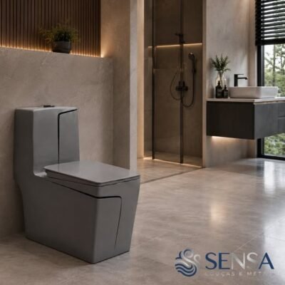 Bacia Monobloco Grafite Quadra