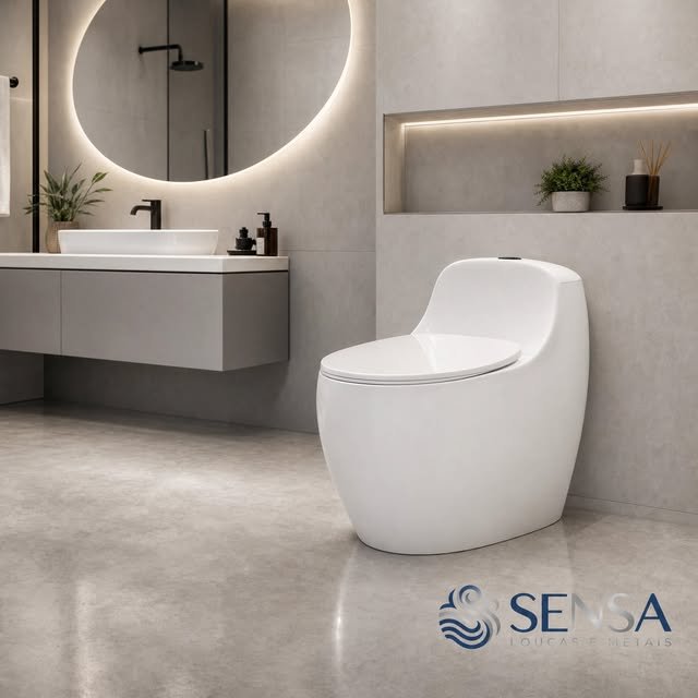 Bacia Monobloco Onda com Assento Soft Close